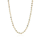 Prehnite Faceted 'Tire' Bead Necklace