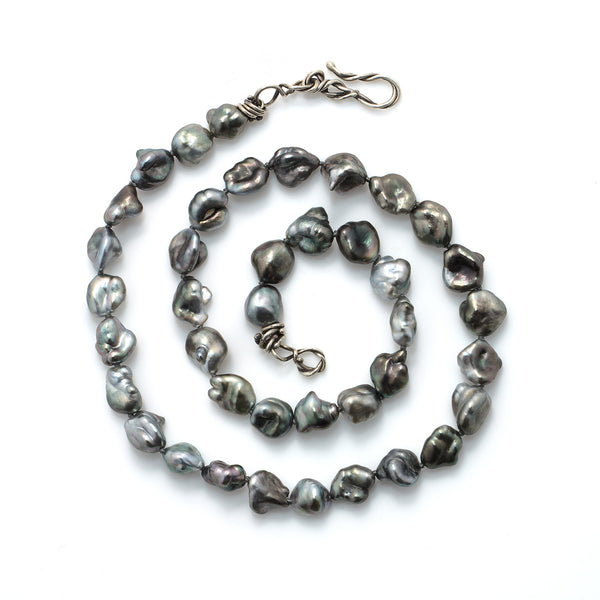 Grey Keshi Pearl Necklace