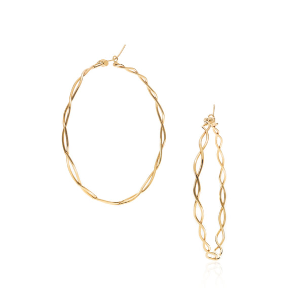 18k yellow gold 'original' wrapped hoop earring