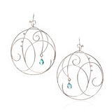 18k white gold "La Plage" earrings with natural blue tourmalines and diamonds.