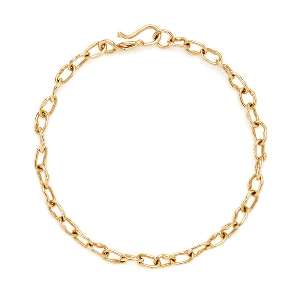 18k yellow gold “Tiberius” oval link chain bracelet.