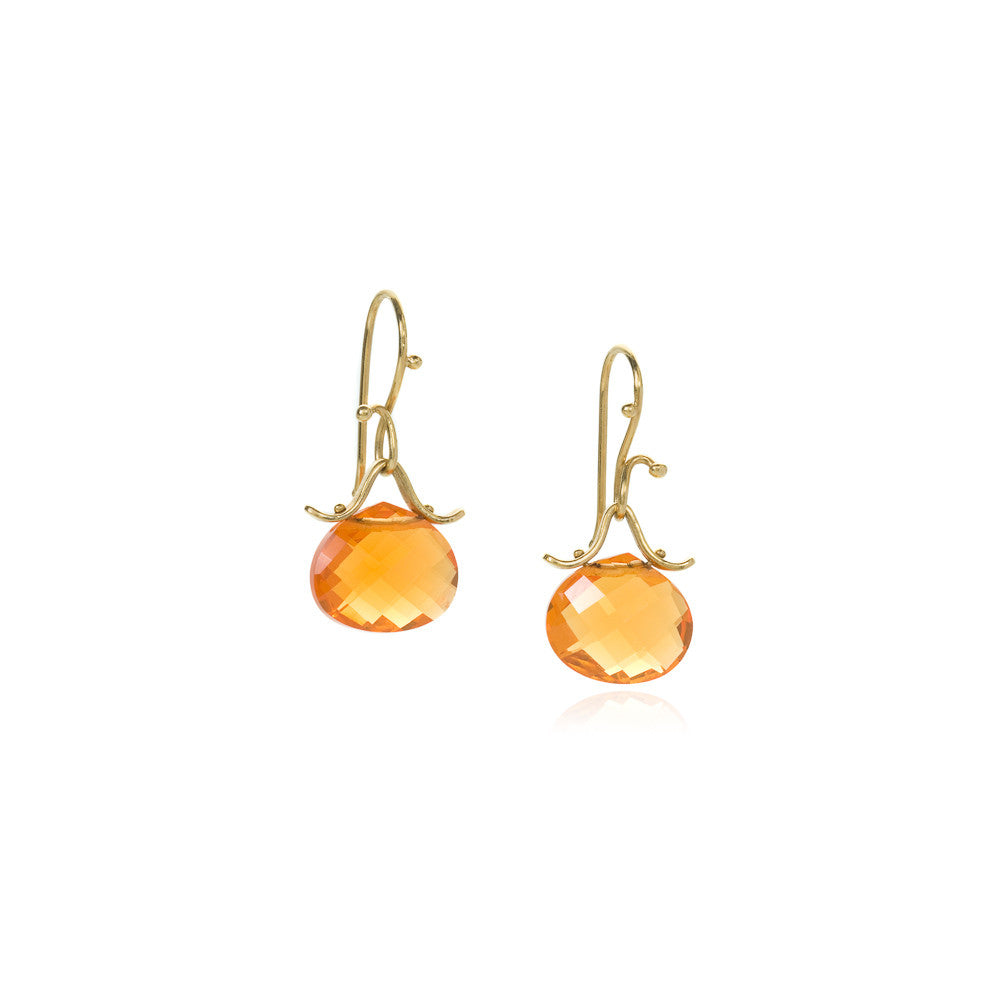 Fire opal earrings
