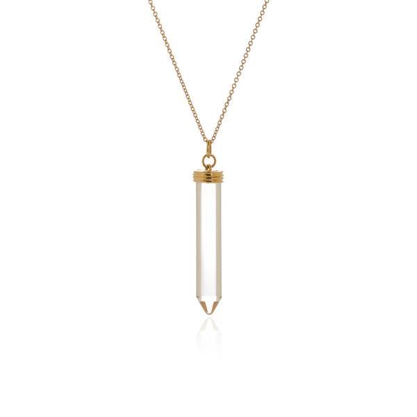 Rock crystal 'pencil' pendant