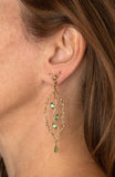 Green tourmaline 'leaf' earrings