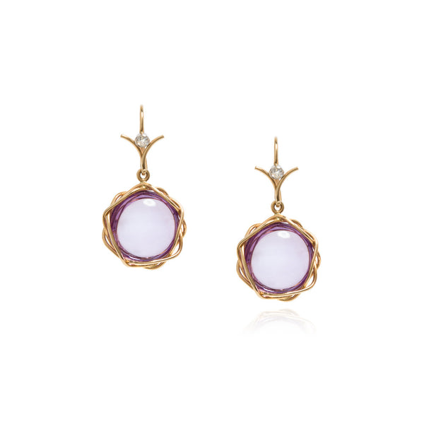 Amethyst lintel earrings