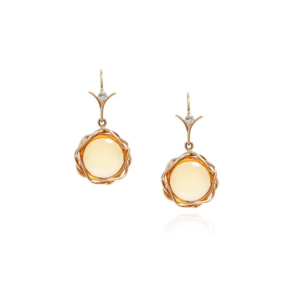 Citrine lintel earrings