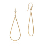 18k tear drop earrings