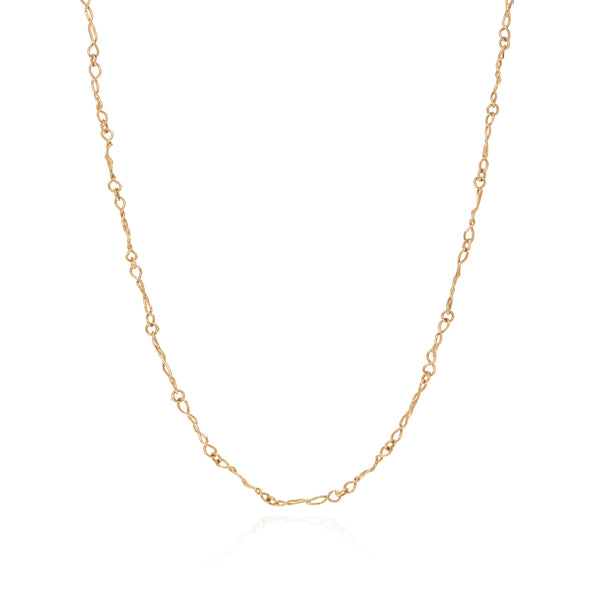 18k Yellow Gold Handmade Small Chain Necklace