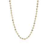 Prehnite Faceted 'Tire' Bead Necklace