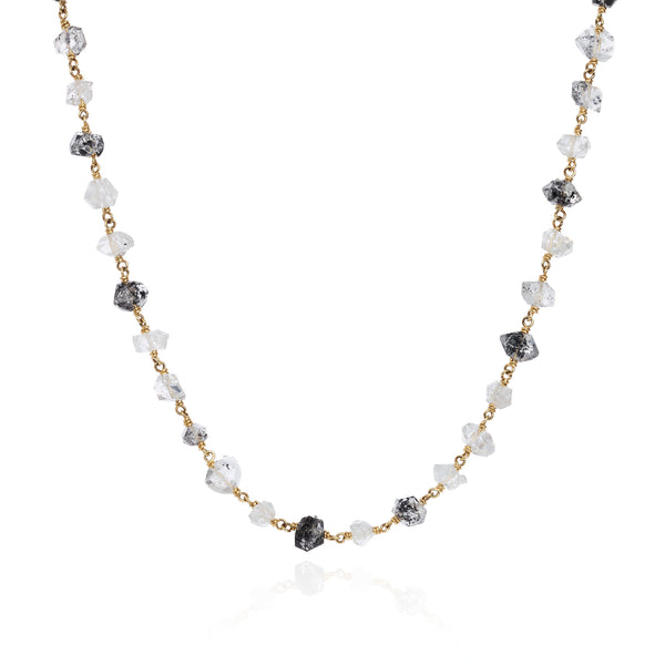 Black & White Herkimer Diamond Necklace