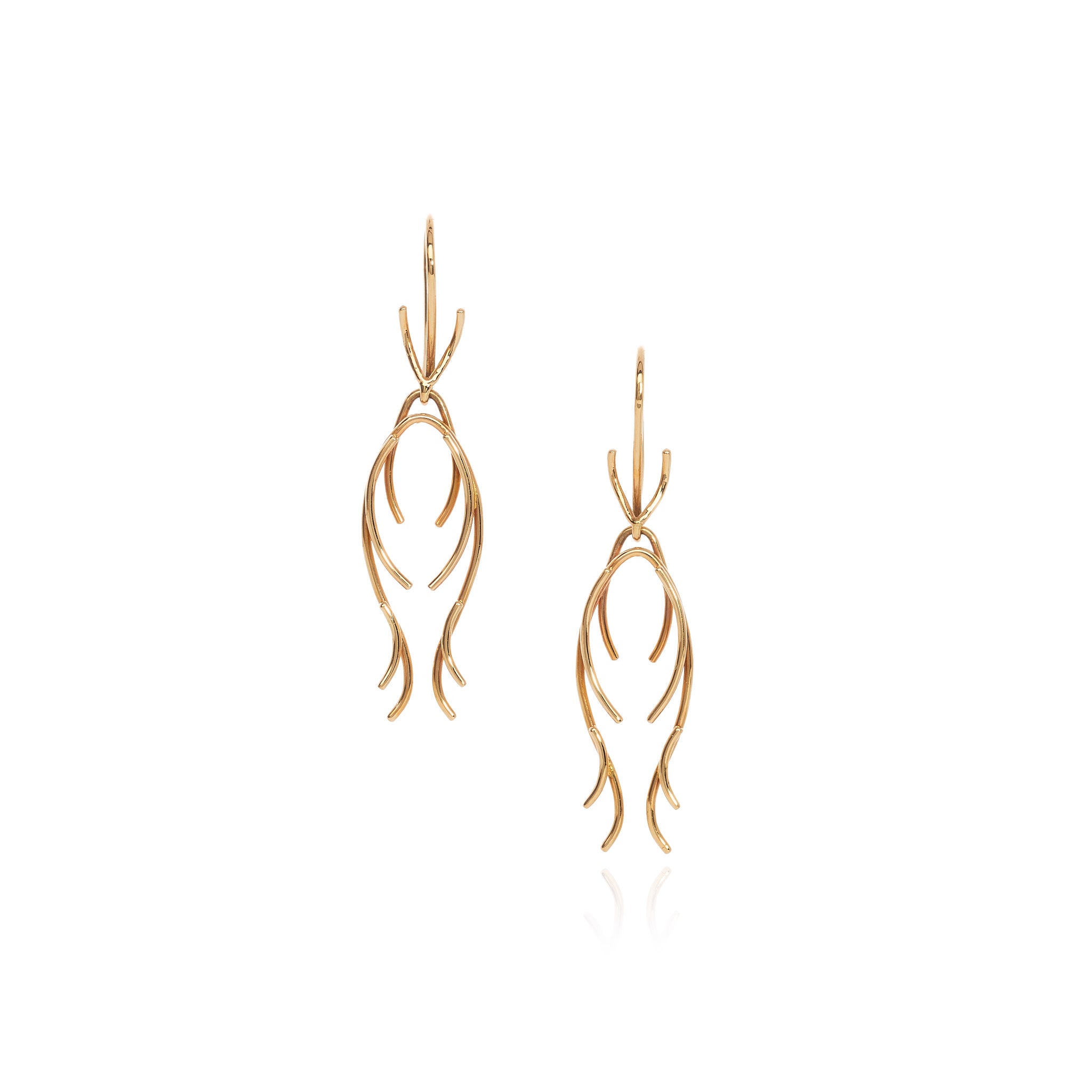 18k Yellow Gold 'Koi' Fish Earrings