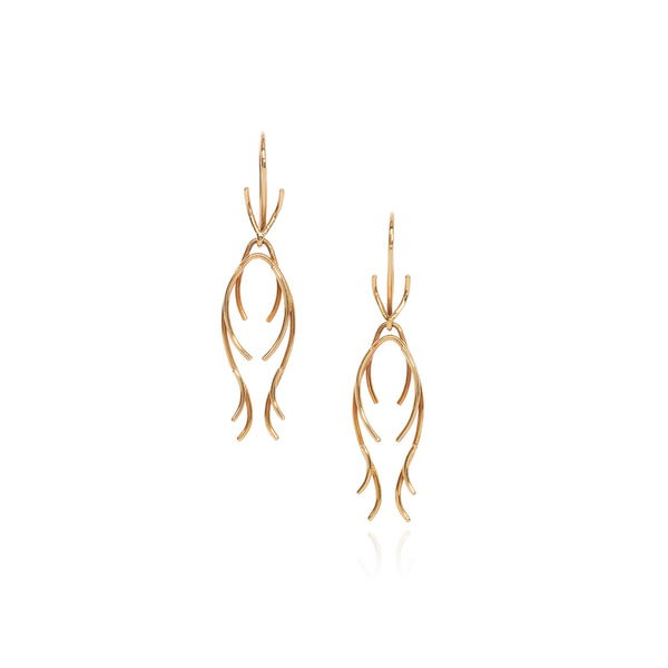 18k Yellow Gold 'Koi' Fish Earrings