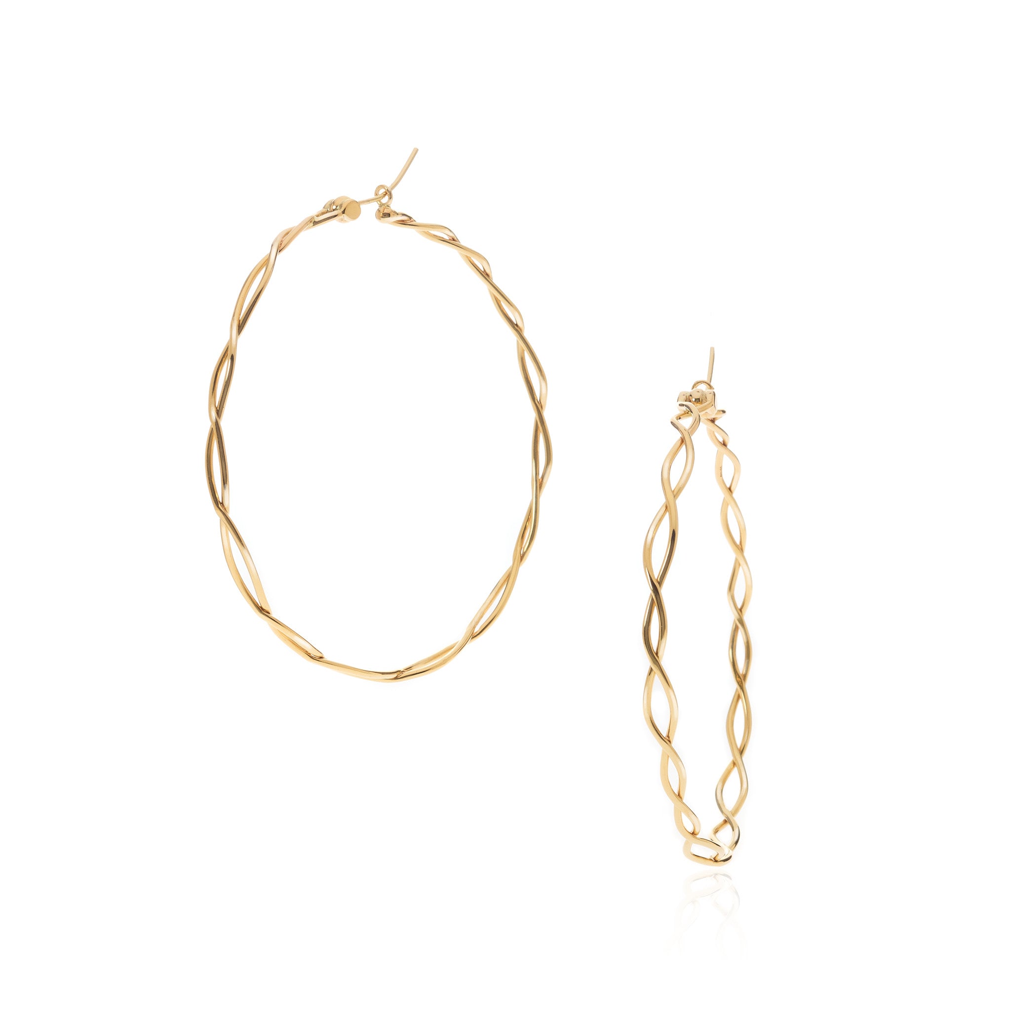 18k yellow gold 'original' wrapped hoop earring
