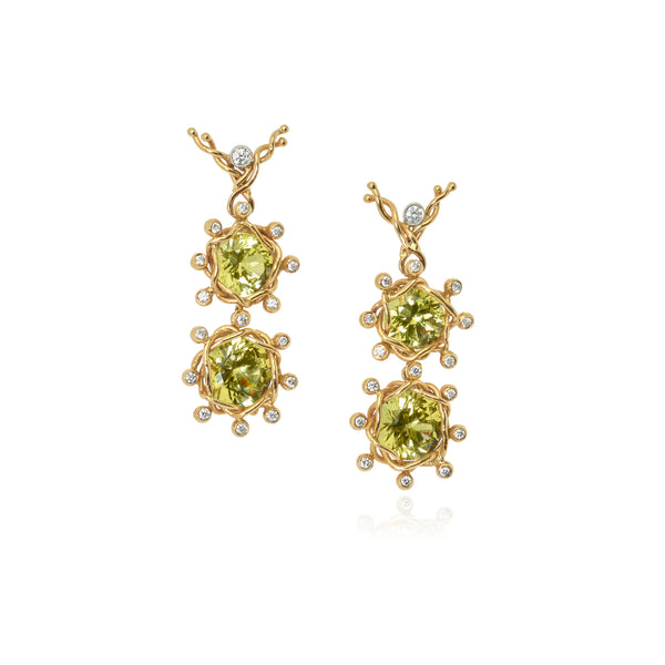 Green Grosular Garnet Earrings