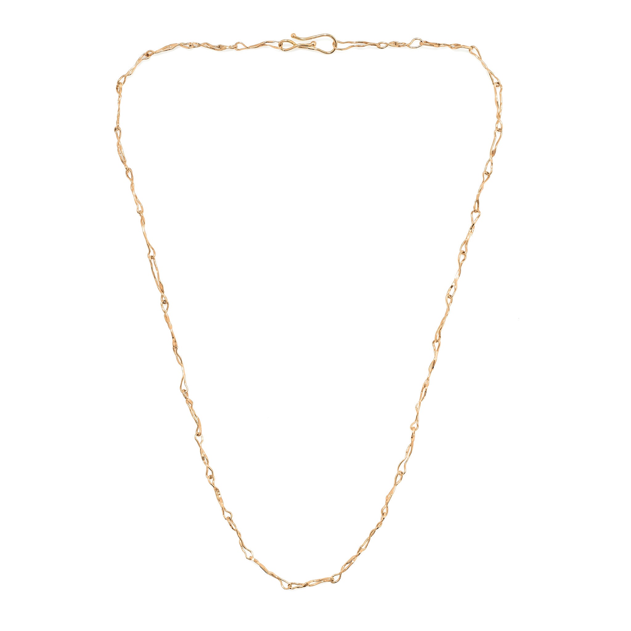 18k Yellow Gold Hand Made "Slithering" Chain