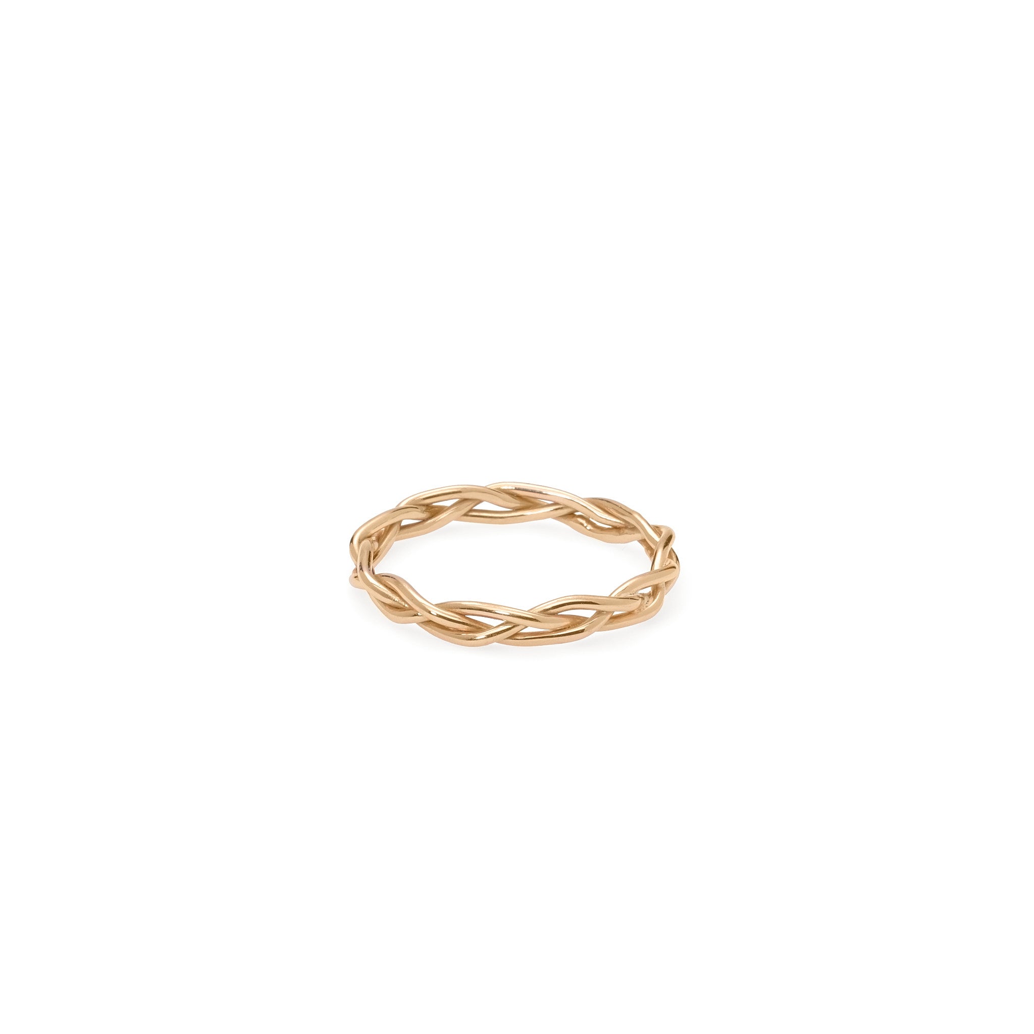 18k Red Gold Woven Band Ring