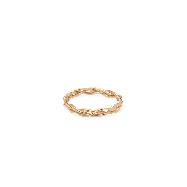 18k Red Gold Woven Band Ring