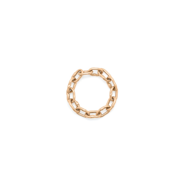 18k Red Gold Heavy Chain Ring