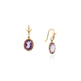 Amethyst oval earrings