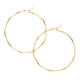 18k yellow gold large wrapped hoop earrings