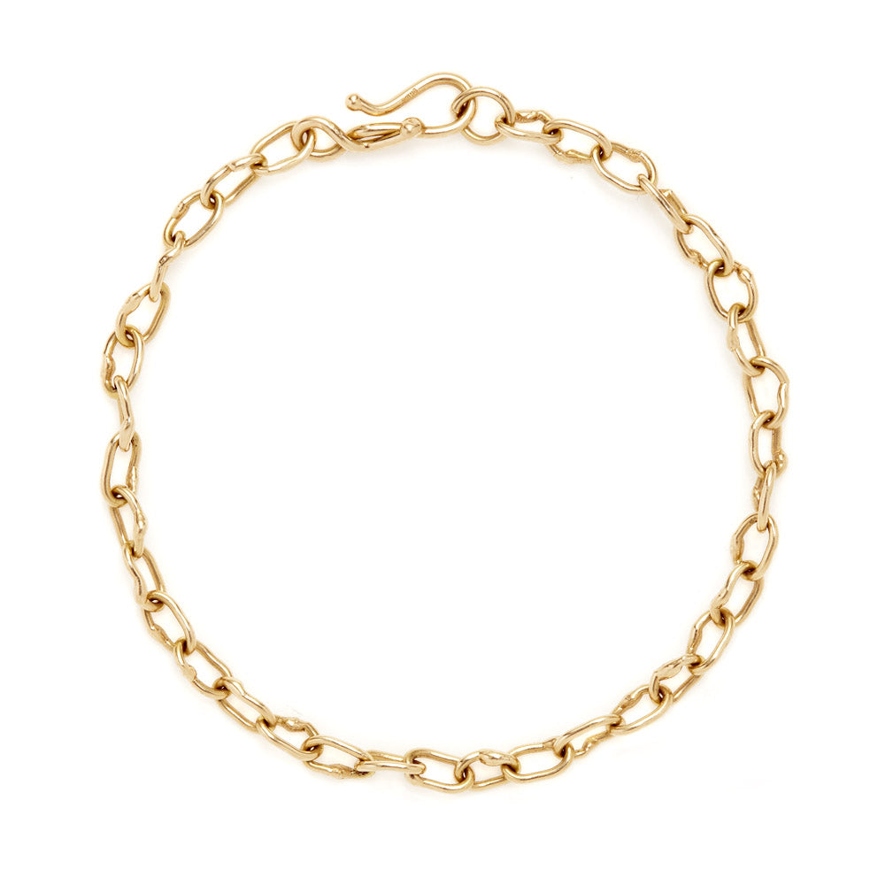 18k yellow gold “Tiberius” oval link chain bracelet.