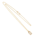 18k diamond tag pendant
