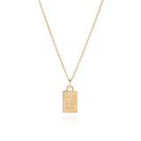 18k diamond tag pendant
