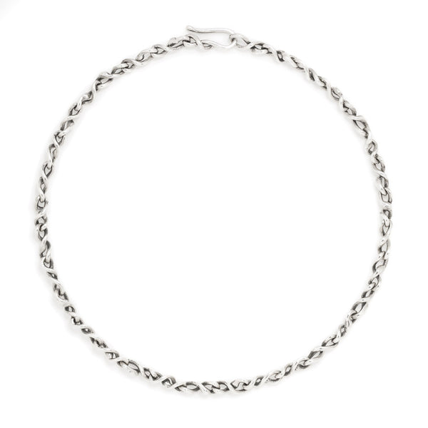Sterling silver heavy random link necklace
