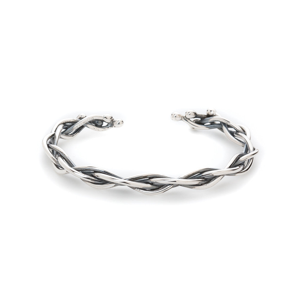 Sterling silver braided cuff