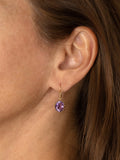 Amethyst oval earrings
